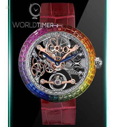 Jacob & Co. 捷克豹 [NEW][LIMITED 18 PIECE] Brilliant Skeleton Baguette Rainbow BS531.30.CR.CB.A (Retail:HK$2,386,300)