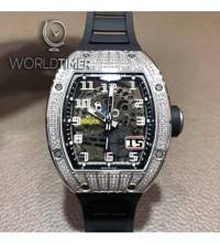 Thumbnail von Richard Mille [NEW] RM 029 White Gold Med Set Diamond Titanium Big Date Mens Watch