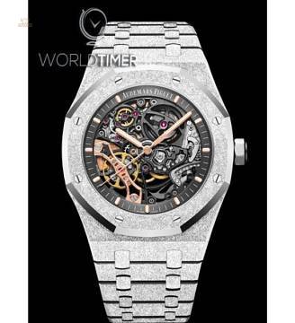 Audemars Piguet [NEW] Royal Oak 41mm Double Balance Wheel Openworked Frosted White Gold 15407BC