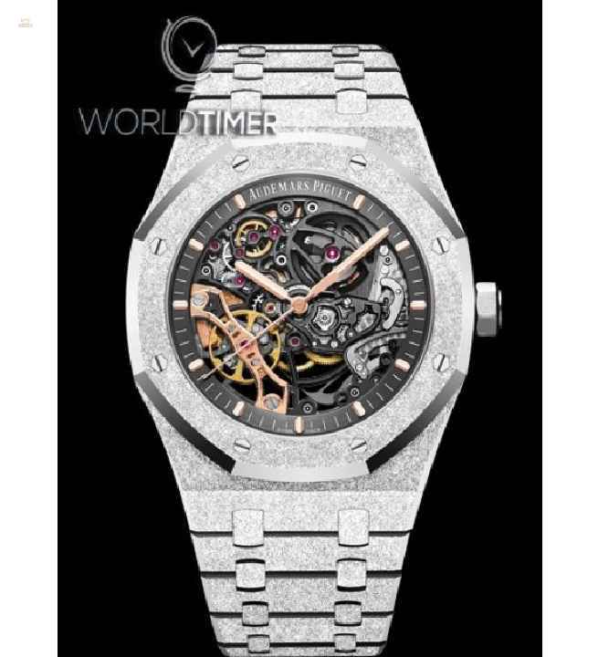 Audemars Piguet [NEW] Royal Oak 41mm Double Balance Wheel Openworked Frosted White Gold 15407BC