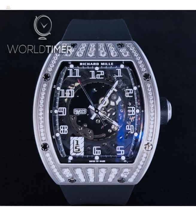 Richard Mille [NEW] RM 023 Titanium Med Set Diamonds