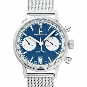  Hamilton Intra-Matic H38416141 - American Classic Intra-matic Auto Chrono Blue Dial Men's Watch </h1> 