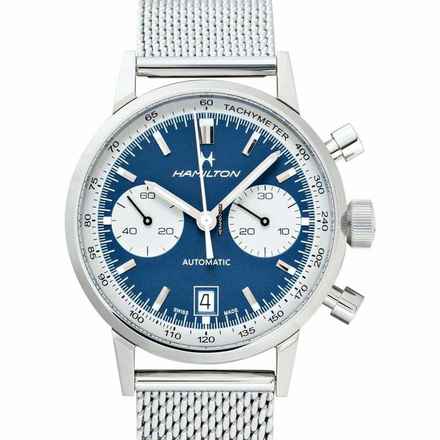  Hamilton Intra-Matic H38416141 - American Classic Intra-matic Auto Chrono Blue Dial Men's Watch </h1> 