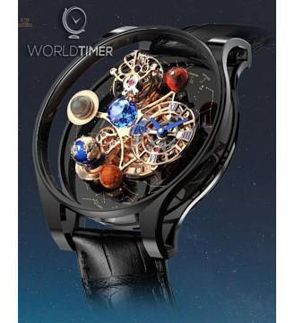 Jacob & Co. 捷克豹 [NEW MODEL] Astronomia Solar Planets Black Gold Tourbillon (Retail:US$318,000)