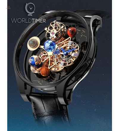 Jacob & Co. 捷克豹 [NEW MODEL] Astronomia Solar Planets Black Gold Tourbillon (Retail:US$318,000)