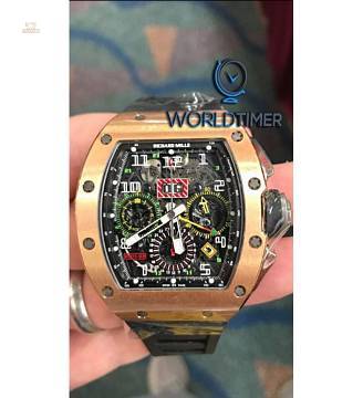 RICHARD MILLE [NEW] RM 11-02 ROSE GOLD GMT FLYBACK CHRONOGRAPH DUAL TIME ZONE