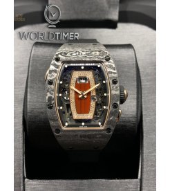 RICHARD MILLE [NEW] RM 037 NTPT Rose Gold Med Set Pave Diamonds Ladies