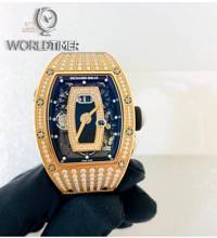 Thumbnail von Richard Mille [2018 NEW] RM 037 Rose Gold Black Med Set Diamonds Onyx Dial