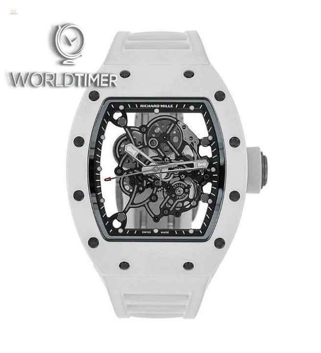 Richard Mille [NEW] RM 055 Bubba Watson White Manual Winding Ceramic Watch