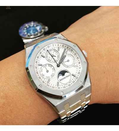 AUDEMARS PIGUET [NEW] ROYAL OAK PERPETUAL CALENDAR 26574ST.OO.1220ST.01 WHITE DIAL