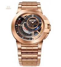Thumbnail von Harry Winston [NEW] Ocean Dual Time 44mm automatic 18K rose gold timepiece black dark dial OCEATZ44RR013