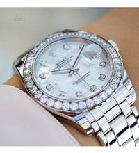 Thumbnail von Rolex [NEW] Pearlmaster 39mm Mother of Pearl Diamond Dial 86289-0001 Unisex Watch