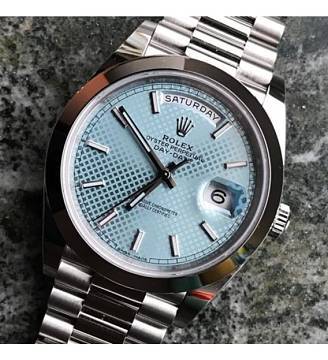 Rolex [NEW] Day-Date Platinum 228206 Ice Blue Index 40mm (Retail:HK$488,200)