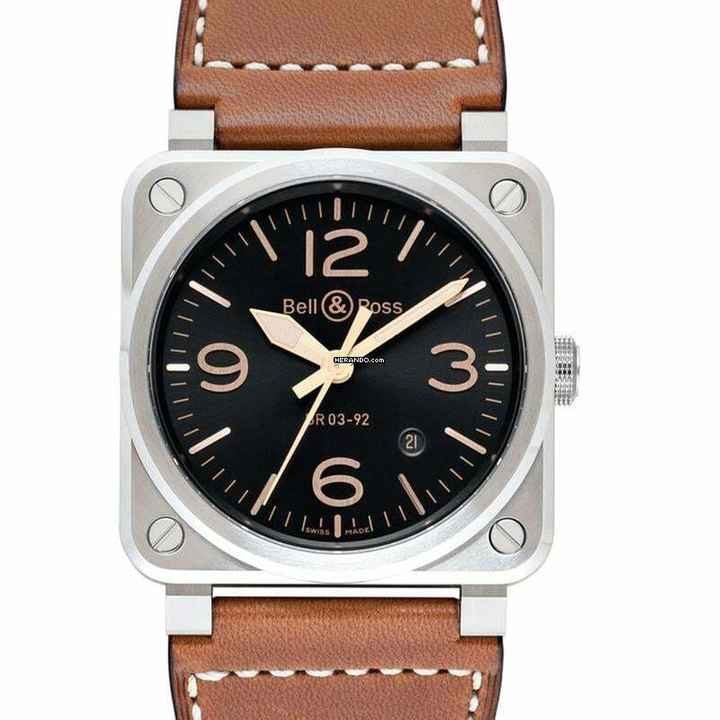  Bell & Ross BR 03-92 Steel BR0392-GH-ST/SCA - Instruments BR 03-92 Golden Heritage Black Dial Men's Watch </h1> 