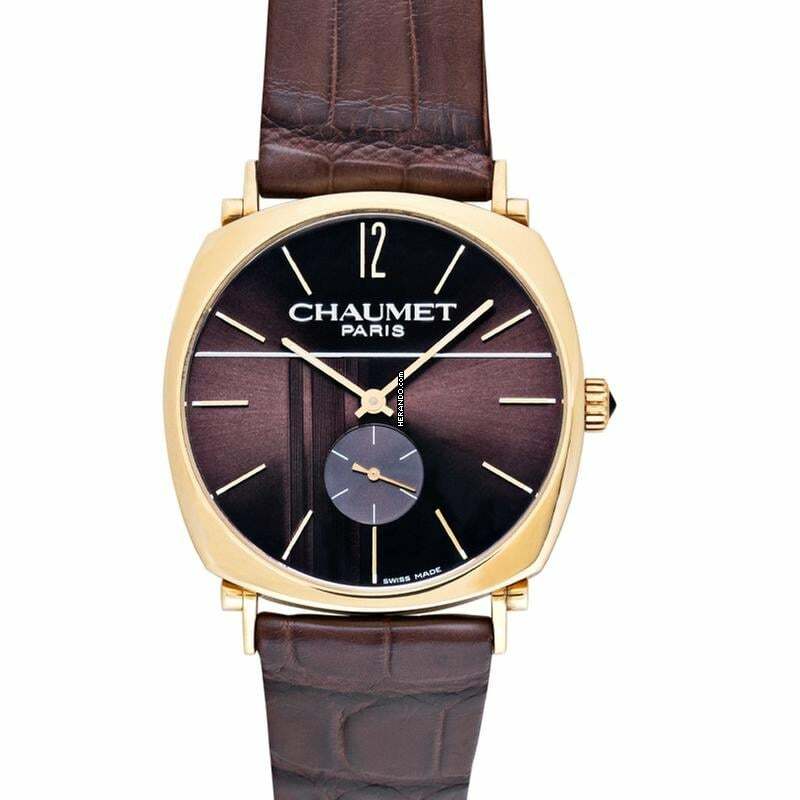 Chaumet Dandy W11083-27G - Dandy GM Brown Dial Men's Watch 39mm / Leather </h1>