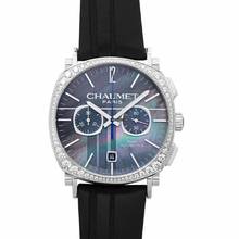 Thumbnail von Chaumet Dandy W11190-30C - Dandy Chronograph 18k White Gold Leather Watch 40mm </h1>