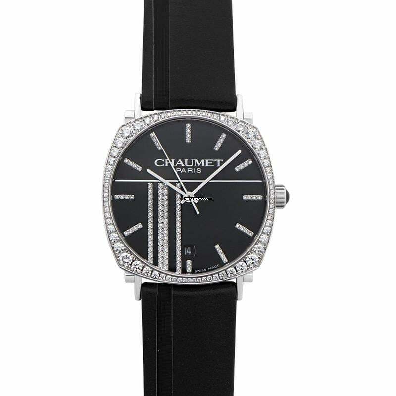 Chaumet Dandy W11170-20I - Miss Dandy Black Dial Laides Watch 28.5mm / Leather </h1>