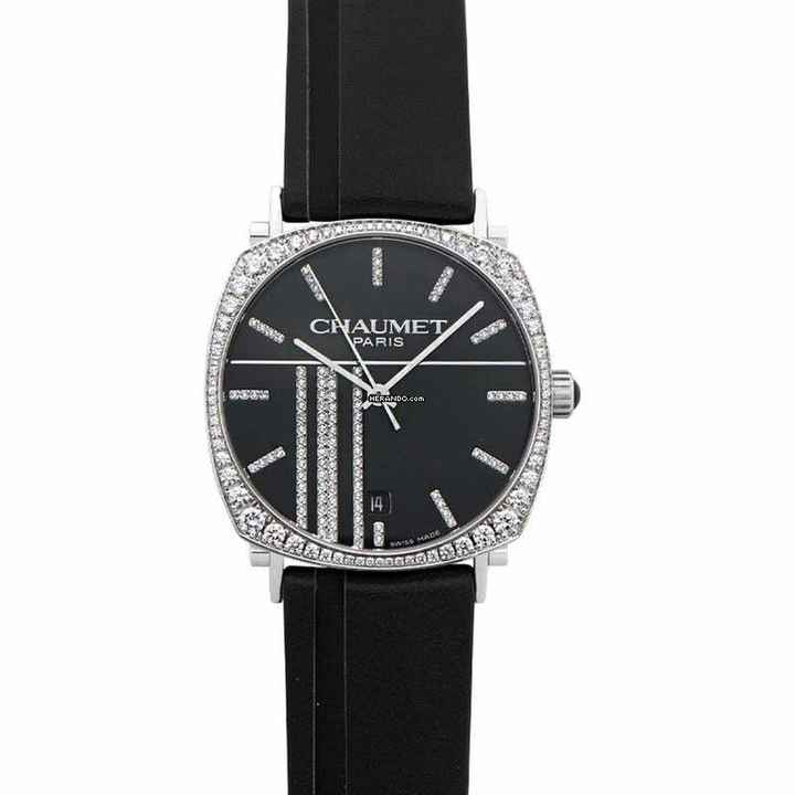  Chaumet Dandy W11170-20I - Miss Dandy Black Dial Laides Watch 28.5mm / Leather </h1> 