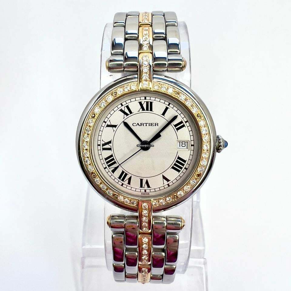  Cartier Panthère VENDOME 30mm Quartz 2 Tone 0.85TCW Diamond Watch </h1> 