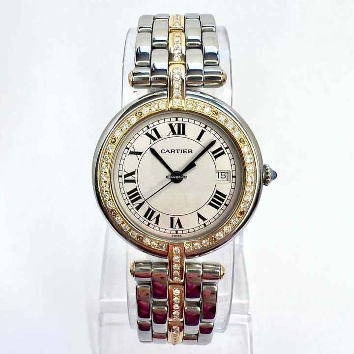  Cartier Panthère VENDOME 30mm Quartz 2 Tone 0.85TCW Diamond Watch </h1> 