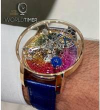 Thumbnail von Jacob & Co. 捷克豹 [NEW][UNIQUE] Astronomia Tourbillon Baguette Rainbow Sapphires AT800.40.BD.UD.A (Retail:CHF 1’000’000)