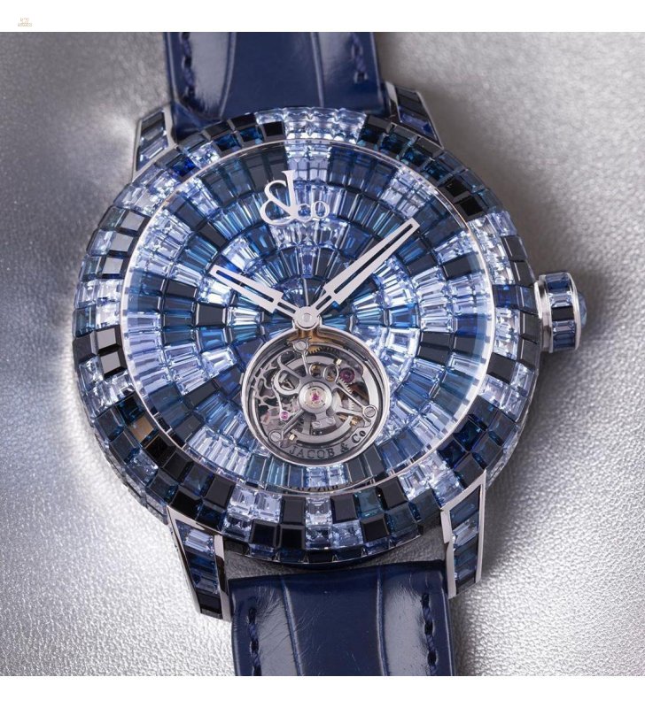 Jacob & Co. 捷克豹 [NEW][UNIQUE] Caviar Tourbillon Camo Blue CV201.30.CB.CB.A (Retail:HK$6,967,500)