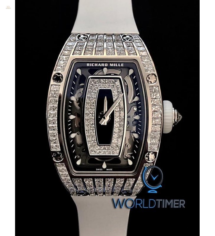 Richard Mille [NEW] RM 07-01 White Gold Med Set Baguette Ladies