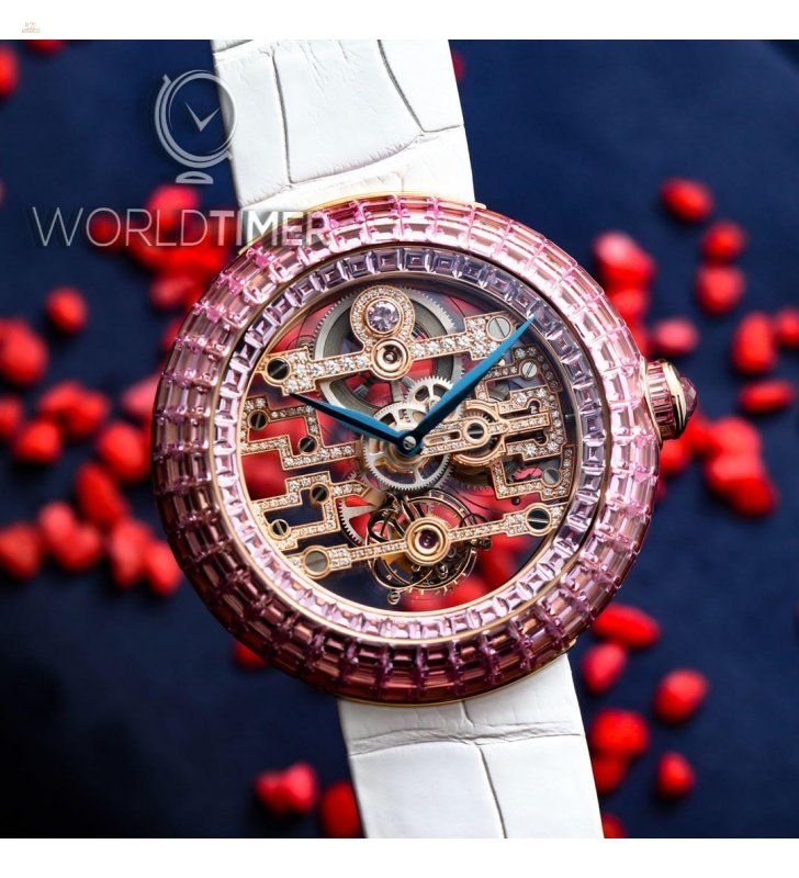 Jacob & Co. 捷克豹 [NEW][LIMITED 18 PIECE] Brilliant Skeleton Art Deco Pink Sapphire BT545.40.SP.RB.B (Retail:HK$5,727,000)