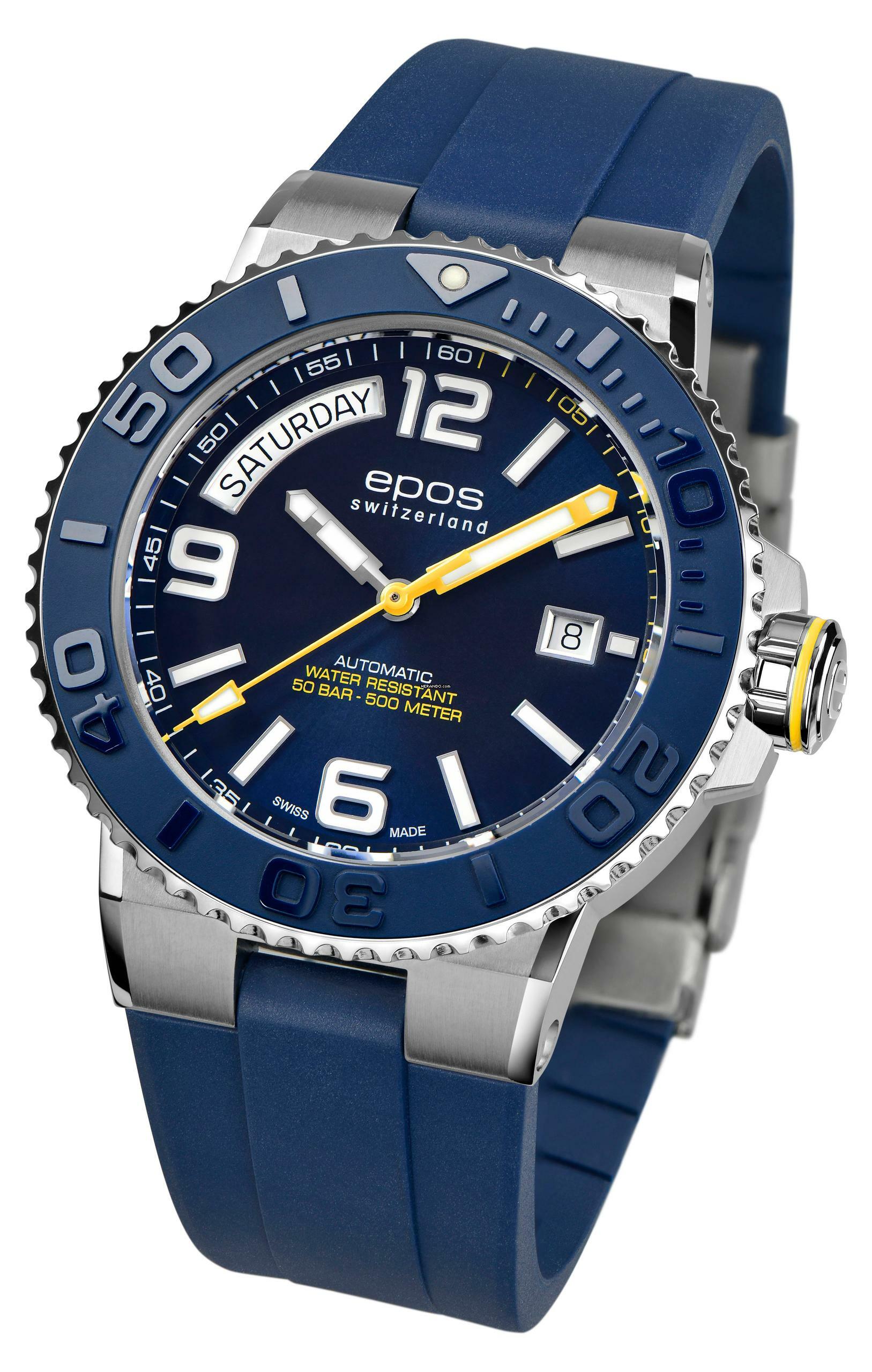 Epos Sportive Diver Day-Date in 7 farblichen Optionen