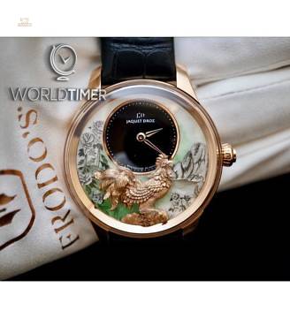 Jaquet Droz [NEW] Petite Heure Minute Relief Rooster J005023282 (Retail:CHF 70'200)