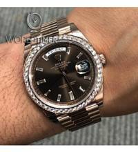 Thumbnail von Rolex [NEW] Day-Date 40mm Rose Gold 228345RBR Chocolate Diamond Dial & Diamond Bezel President Bracelet (Retail:HK$430,600)