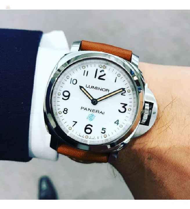 Panerai [NEW] Luminor Base Blue Logo Bianco 3 Days Acciaio PAM 775 (Retail:HK$37,400)