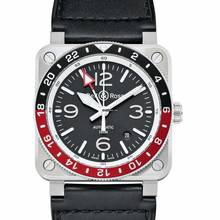 Thumbnail von Bell & Ross BR 03 BR0393-BL-ST/SCA - Instruments BR 03-93 GMT Automatic Black Dial Men's Watch </h1>