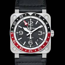 Thumbnail von Bell & Ross BR 03 BR0393-BL-ST/SCA - Instruments BR 03-93 GMT Automatic Black Dial Men's Watch </h1>