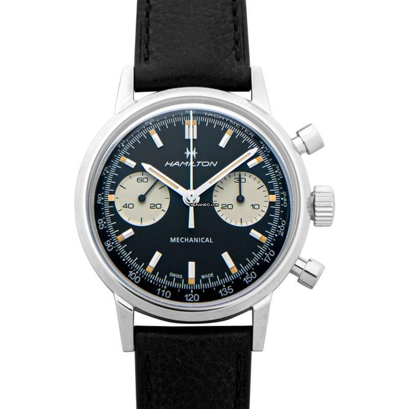 Hamilton Intra-Matic H38429730 - American Classic Intra-matic Chronograph H Black Dial Stainless Steel Men's Wa </h1>