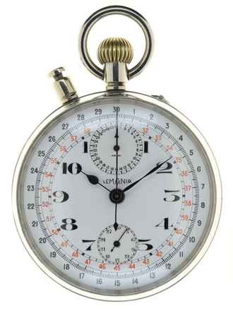  Lemania Gents Pocket Watch Split Second Chronograph Rattrapante </h1> 