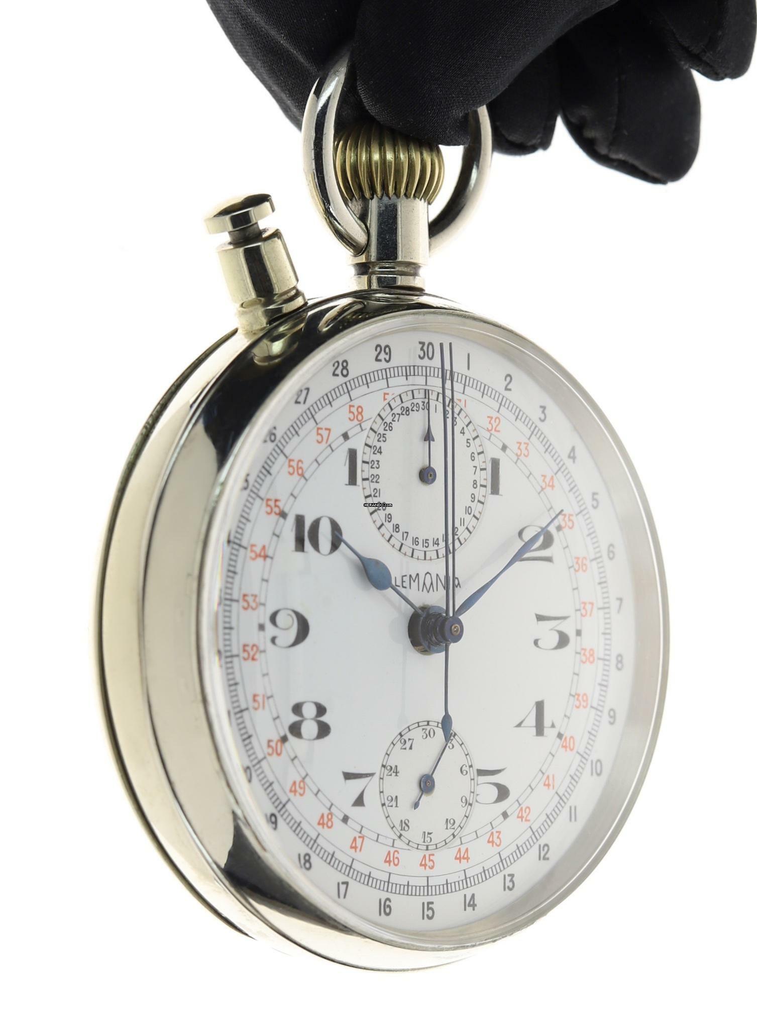 Thumbnail von Lemania Gents Pocket Watch Split Second Chronograph Rattrapante </h1>