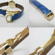 Thumbnail von Cartier COLISÉE 18K Yellow Gold Watch Diamond Bezel Blue Band </h1>