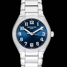 Thumbnail von Patek Philippe Twenty~4 7300/1200A-001 - Twenty 4 Automatic Blue Sunburst Dial Diamond Bezel Ladies Watch </h1>