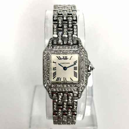  Cartier Panthère 23mm Quartz Steel 3.18TCW Full DIAMONDS Watch </h1> 