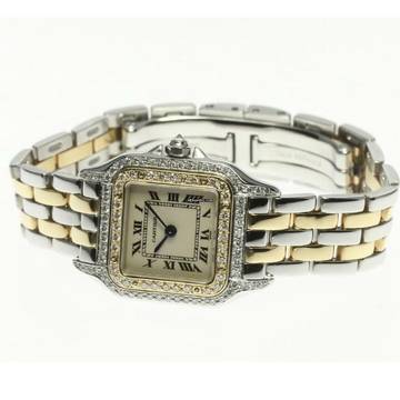  Cartier Panthère 23mm 2 Row Gold 0.90TCW DIAMOND Watch </h1> 