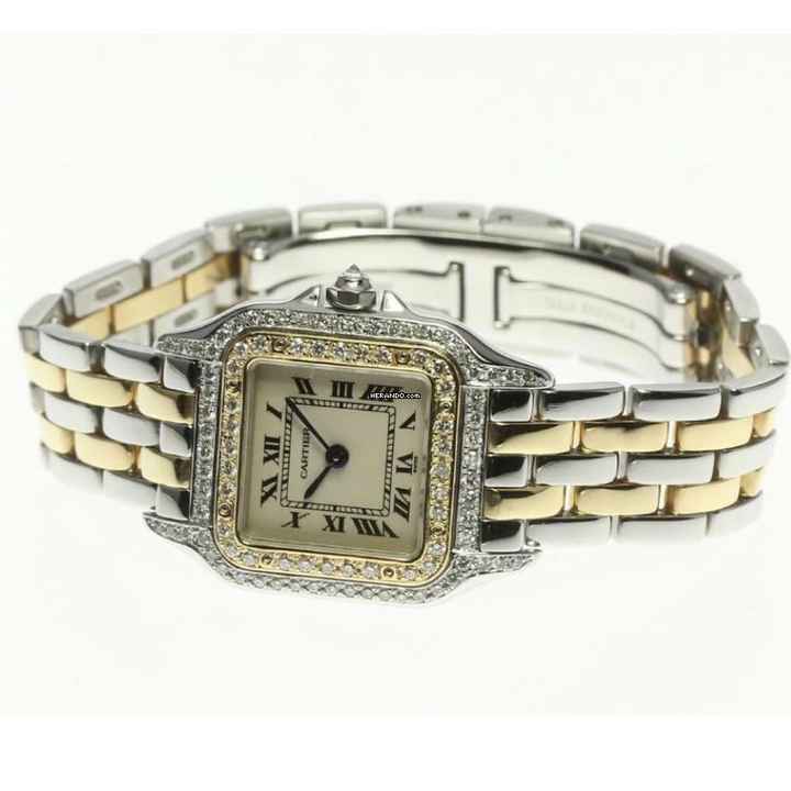  Cartier Panthère 23mm 2 Row Gold 0.90TCW DIAMOND Watch </h1> 