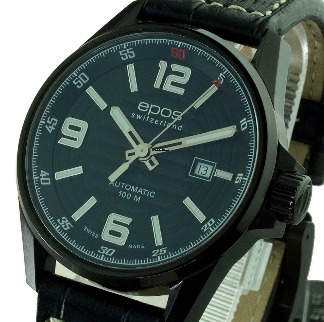  Epos Sportive 3425.131.25.55.24 Herren Uhr Automatik Swiss Made Neu 