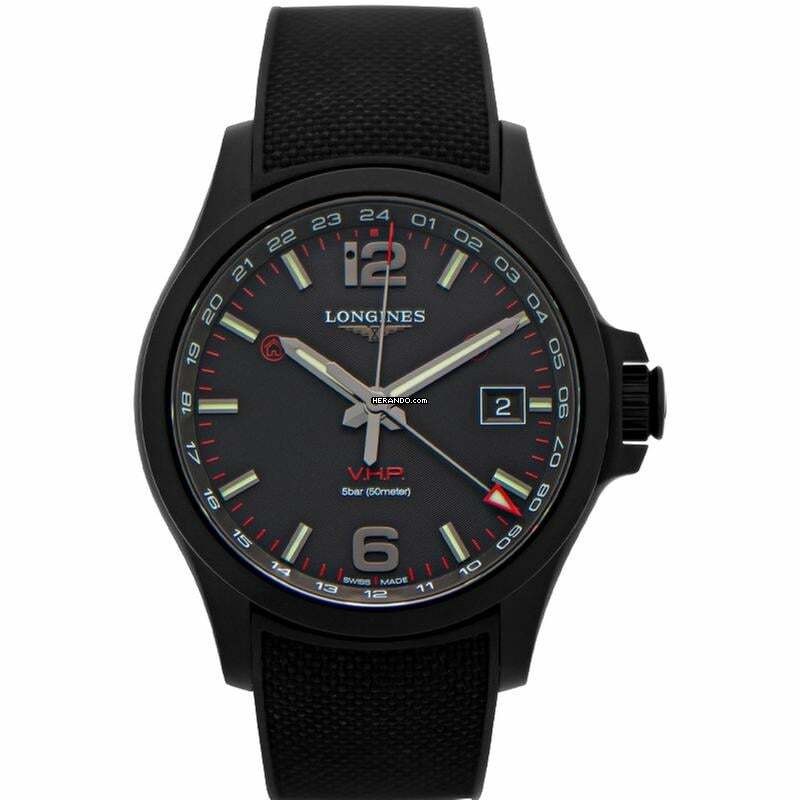 Longines Conquest L37282569 - Conquest Quartz Black Dial Black PVD Men's Watch </h1>