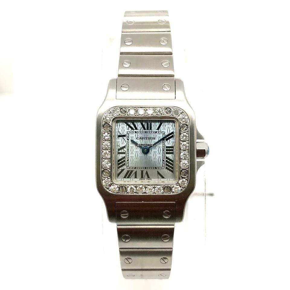  Cartier Santos Galbée 24mm Quartz New Model Diamond Bezel </h1> 