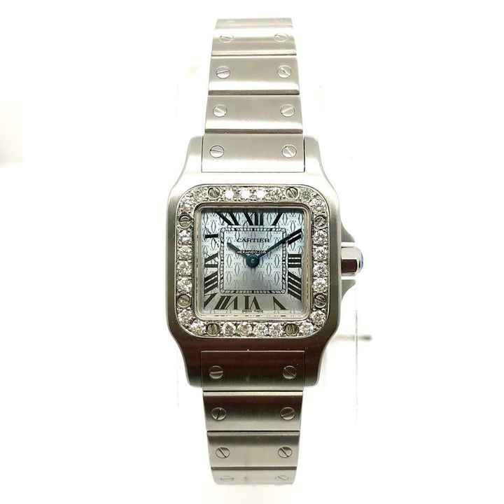  Cartier Santos Galbée 24mm Quartz New Model Diamond Bezel </h1> 