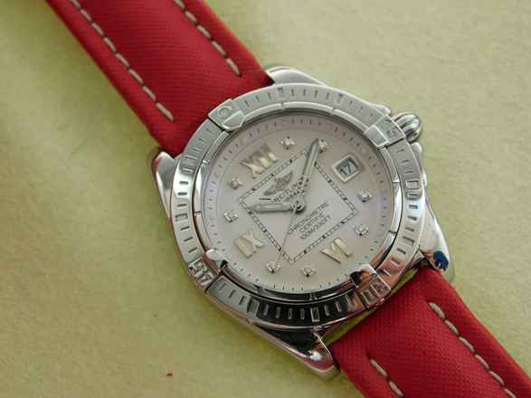  Breitling Galactic 32 Cockpit Lady / Galactic 32 mit Diamantzifferblatt und neuem original Lederband </h1> 