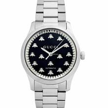 Thumbnail von Gucci G-Timeless YA1264130 - G-Timeless Automatic Black Dial Stainless Steel Ladies Watch </h1>