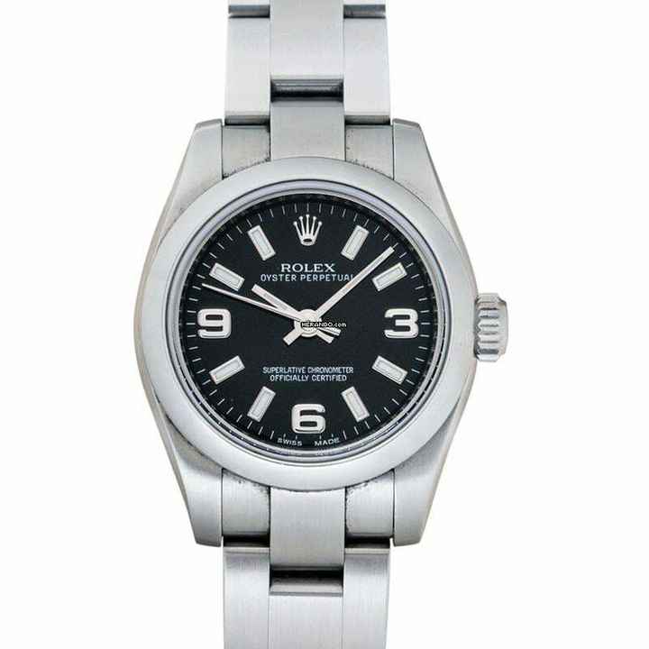  Rolex Oyster Perpetual 26 176200 - Lady Oyster Perpetual Black/Steel Ø26 mm </h1> 