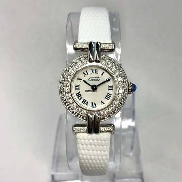  Cartier VERMEIL COLISÈE 925 Silver Diamond Watch </h1> 